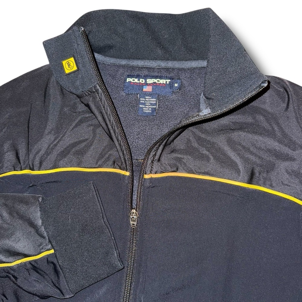 Vintage POLO SPORT Track Jacket Men Medium 90s Ralph Lauren Performance Full-Zip